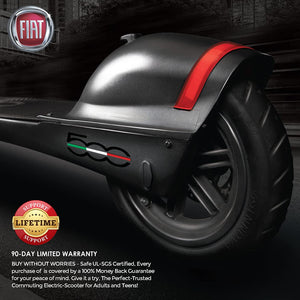 FIAT Electric Scooter, Electric Scooter for Adults with 350W Motor, up to 16MPH & 20 Miles Long Range, Scooter for Adults with Dual Breaking System, Folding Electric Scooter for Travel & Commuting