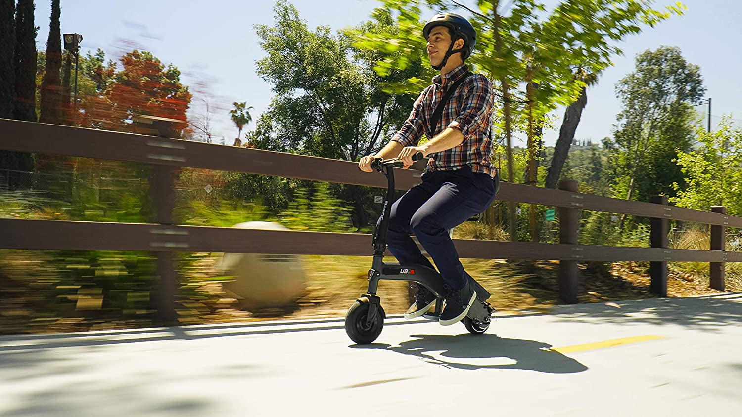 UB1 Seated Electric Scooter - 8" Air Filled Front Tire, Adjustable Seat, Lightweight and Compact Design, 36V Electric Power, 250W Motor, up to 13.5 Mph