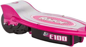 E100 Kids Ride on 24V Motorized Powered Electric Scooter Toy, Speeds up to 10 MPH with Brakes and Pneumatic Tires, Pink and Purple