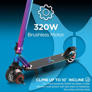 Aviator Electric Scooter | 15MPH, 7 Mile Range, 5HR Charge, LCD Display, 6.5 Inch High-Grip Tires, 264LB Max Weight, Cert. & Tested - Safe for Kids, Teens & Adults