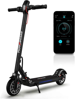 Folding Electric Scooter for Adults - 300W Brushless Motor Foldable Commuter Scooter W/ 8.5 Inch Pneumatic Tires, 3 Speed up to 19MPH, 18 Miles, Disc Brake & ABS, for Adult & Kids -  HURES18-M5