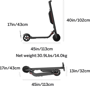 Ninebot ES4 Electric Kick Scooter with External Battery, Lightweight and Foldable, Upgraded Motor Power, Dark Grey