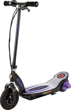 Power Core E100 Electric Scooter for Kids Ages 8+ - 100W Hub Motor, 8" Pneumatic Tire, up to 11 Mph and 60 Min Ride Time, for Riders up to 120 Lbs