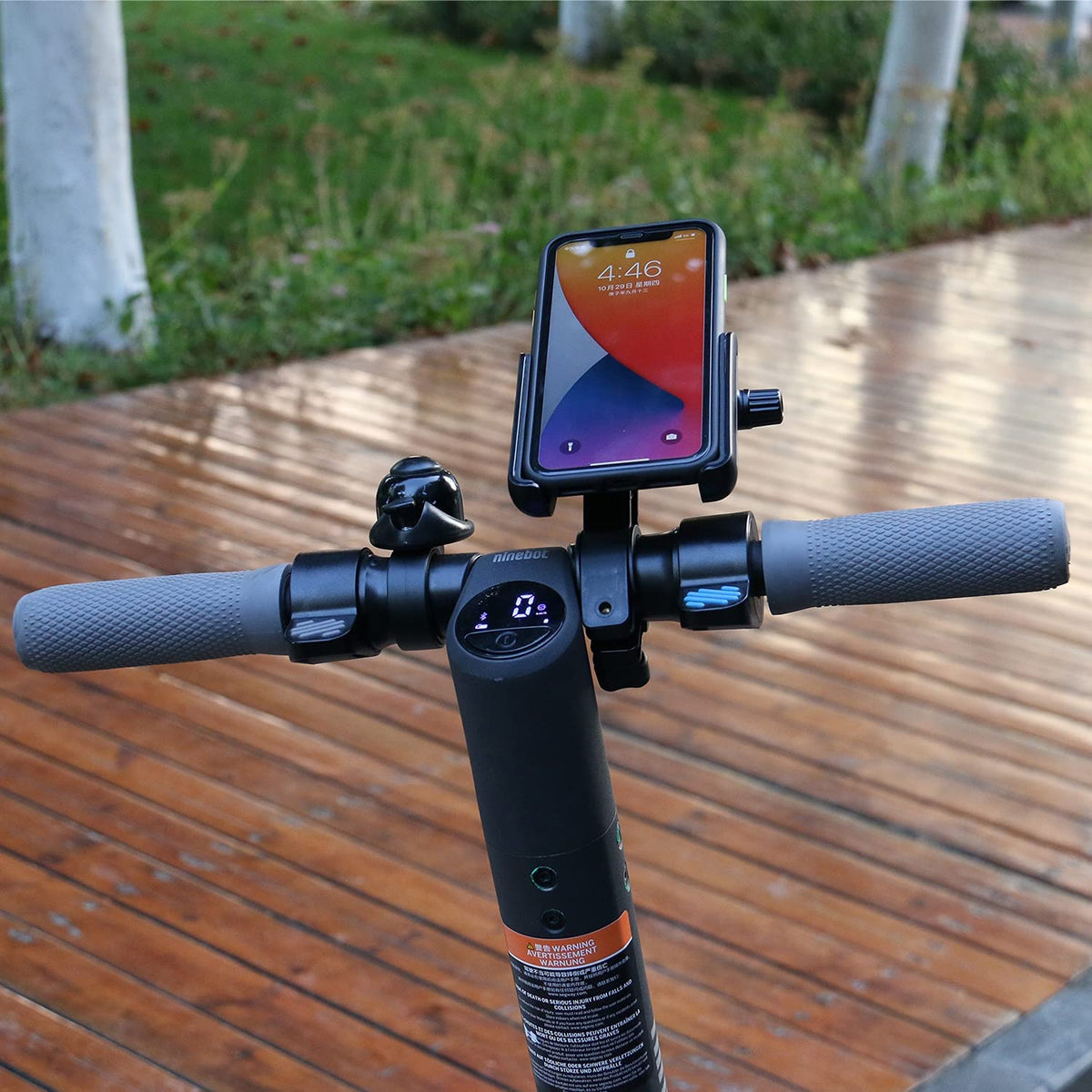  Segway Ninebot MAX Electric Kick Scooter & Ninebot Phone Mount,  Adjustable Electric Scooter eMoped Bicycle Handlebar Phone Holder, Fits All  iPhone's, 12, 11, X, iPhone 8 : Everything Else