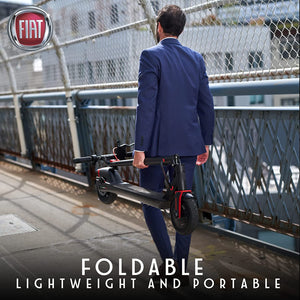 FIAT Electric Scooter, Electric Scooter for Adults with 350W Motor, up to 16MPH & 20 Miles Long Range, Scooter for Adults with Dual Breaking System, Folding Electric Scooter for Travel & Commuting